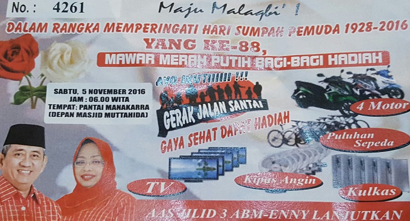 Panwaslu Mamuju ; Pemberian Door Prize di Duga Pelanggaran Kampanye