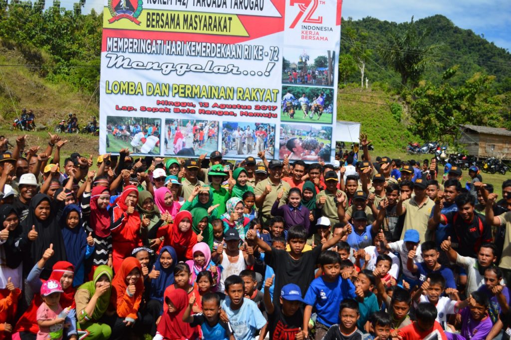 Permainan Rakyat Wujud Keakraban Danrem Dengan Warga Rangas