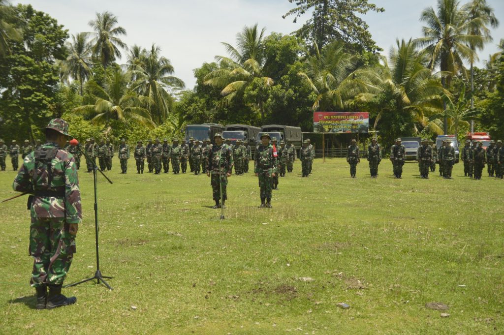 Dandim 1418 Mamuju Menutup Latihan Penanggulangan Bencana Korem 142 Tatag