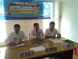 Sepanjang Tahun 2017 BNNP Sulbar Tangkap 24 Tersangka Narkoba