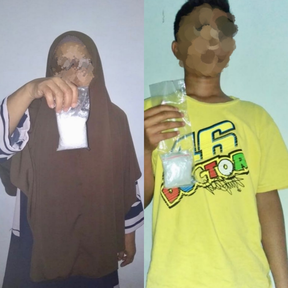 Ibu dan Anak Pengedar Sabu, diamankan Satres Narkoba Polda Sulbar