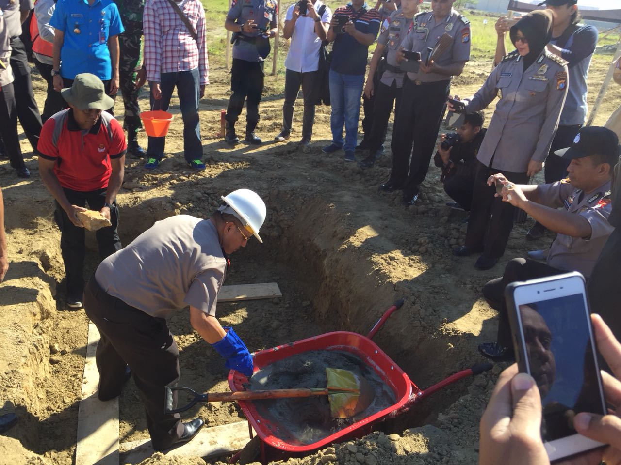 Peletakan Batu Pertama Mako Brimob, Kapolda ingin Rampung dalam 5 Bulan