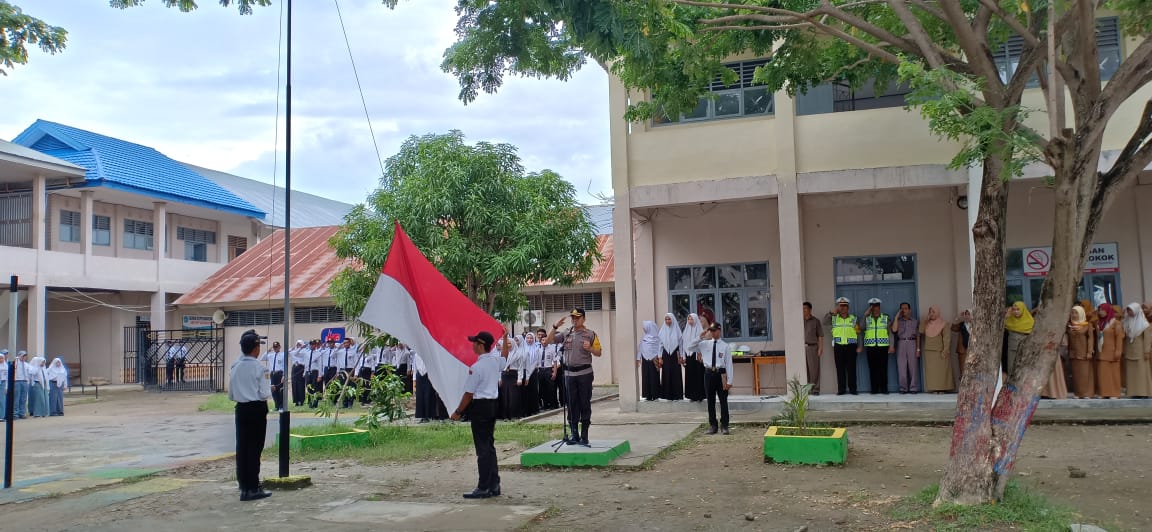 Kapolres Polman Pimpin Pelantikan Patroli Keamanan Sekolah SMK YPPP Wonomulyo