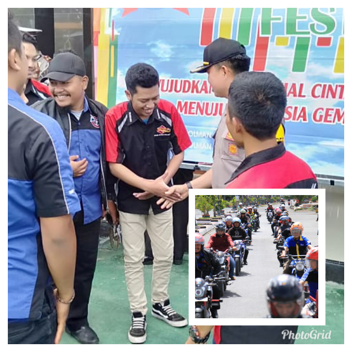 Komunitas Motor Polman Konvoi Dukungan MRSF 2019