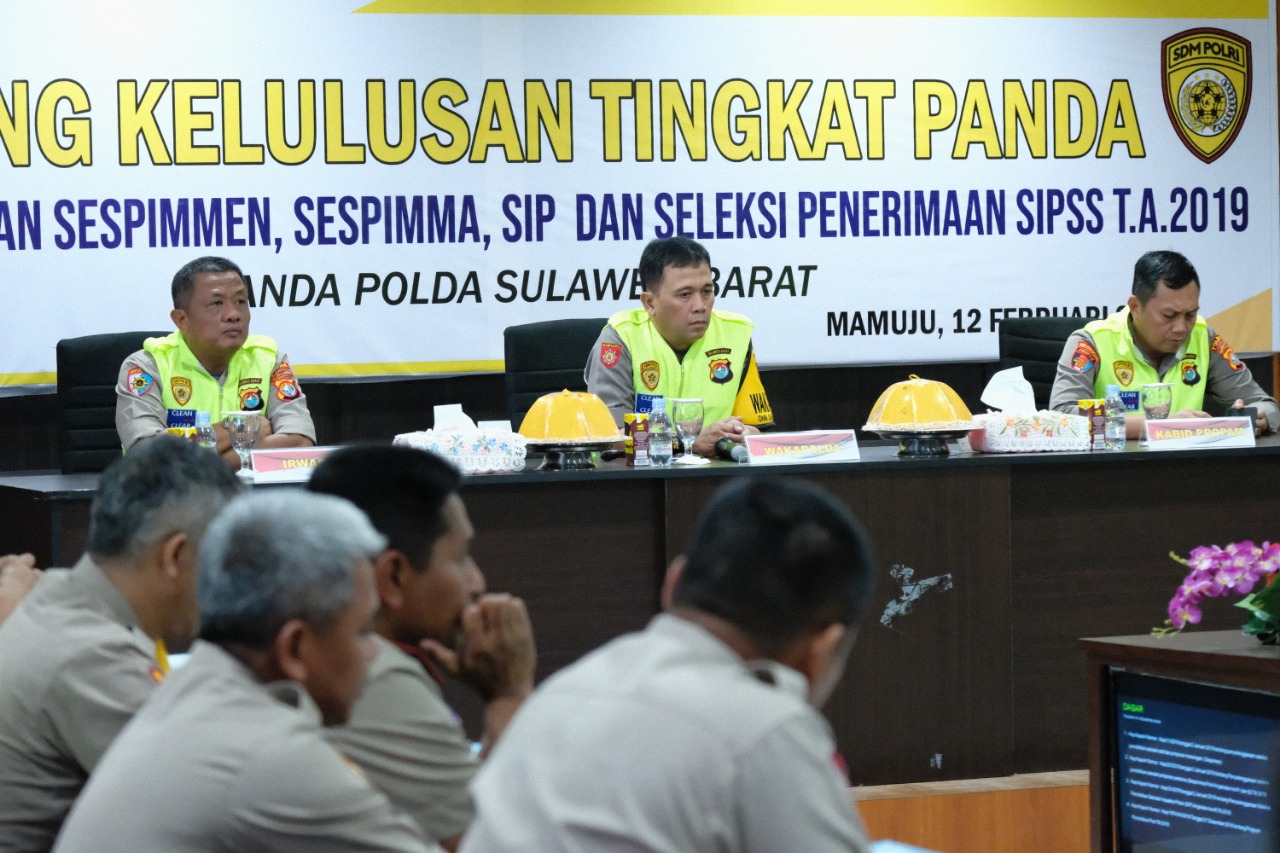 Polda Sulbar Sidang Kelulusan Seleksi Sespimmen, Sespimma, SIP dan Penerimaan SIPSS .