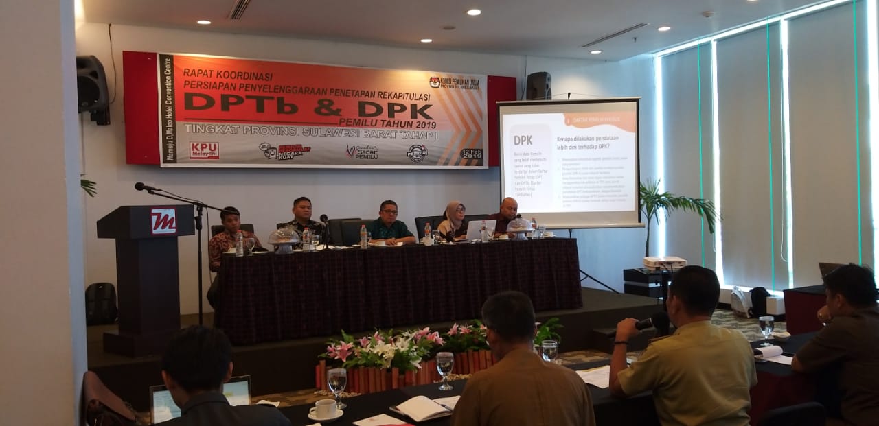 KPU Sulbar Rakor Persiapan DPTb dan DPK