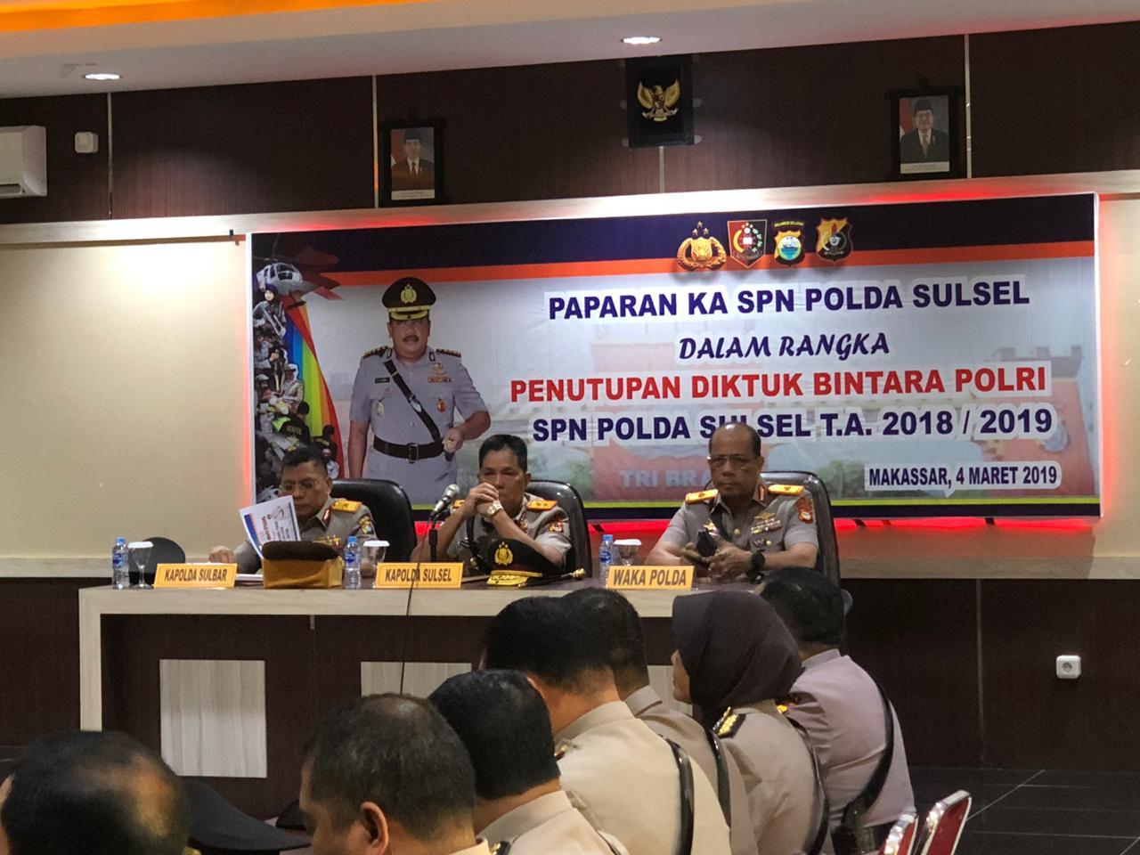 Kapolda Sulbar Hadiri Penutupan Diktukba di SPN Batua Makassar.