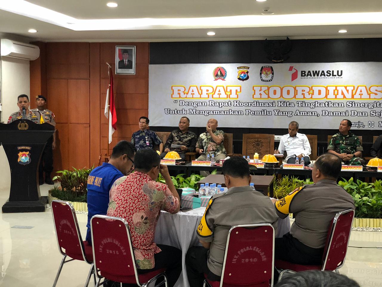 Polda Sulbar Kembali Gelar Rakor Mantapkan Sinergitas Pemilu 2019