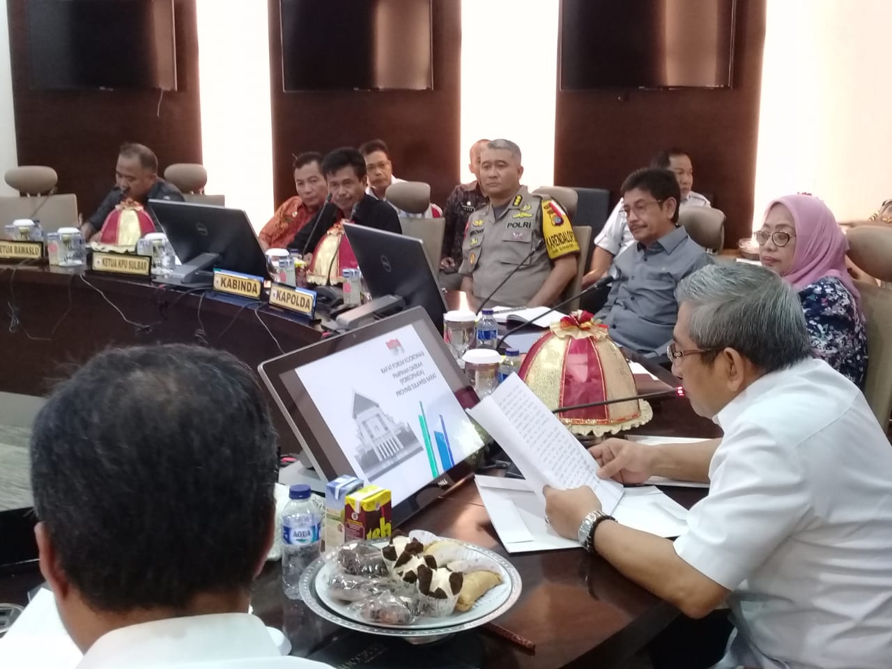 Koroops dan Dir Sabhara Polda Sulbar Hadir Rakor Persiapan dan Pemantapan Pemilu