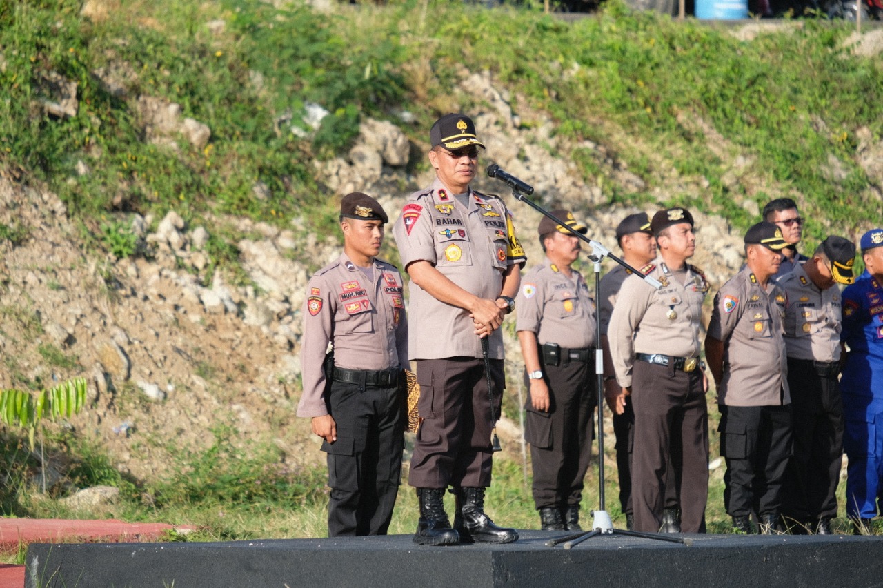 Lepas Personil BKO Pam TPS, Kapolda Sulbar Berikan Pembekalan.