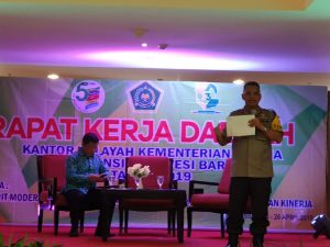 Kapolda Sulbar Bawakan materi Dalam Rakerda Kanwil Kemenag