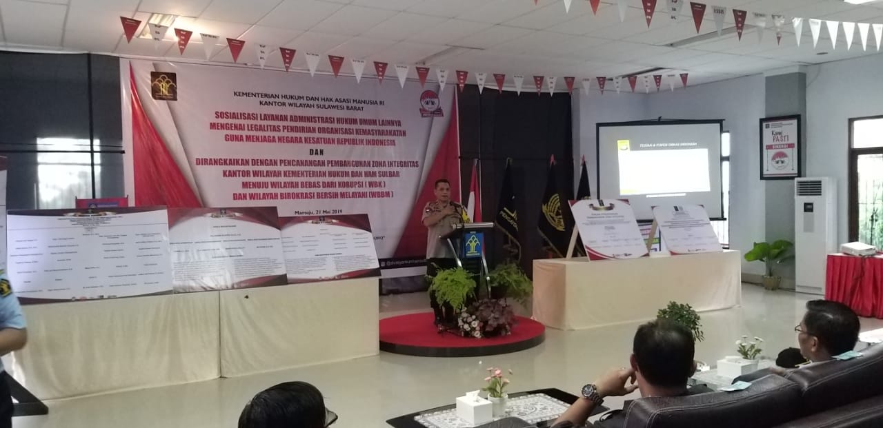 Kapolda Hadiri Sosialisasi Layanan Administrasi Hukum Umum di Kanwil Kemenkumham Sulbar.