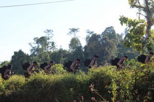 33 Bintara Remaja Ikuti Upacara Tradisi Pejemputan Brimob.