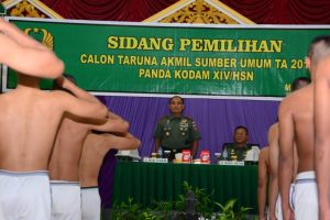 Kodam XIV/Hasanuddin Gelar Sidang Pemilihan Taruna Akmil