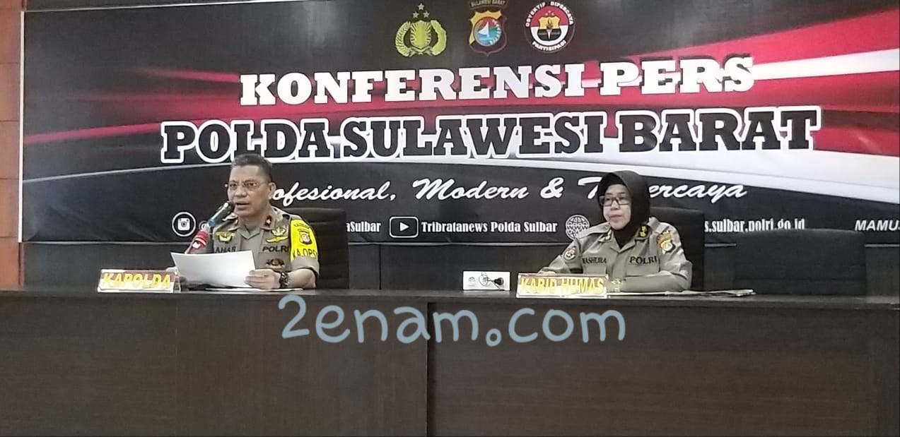 Polda Sulbar Gelar Konferensi Pers Pengungkapan Kasus di Tiga Direktorat 