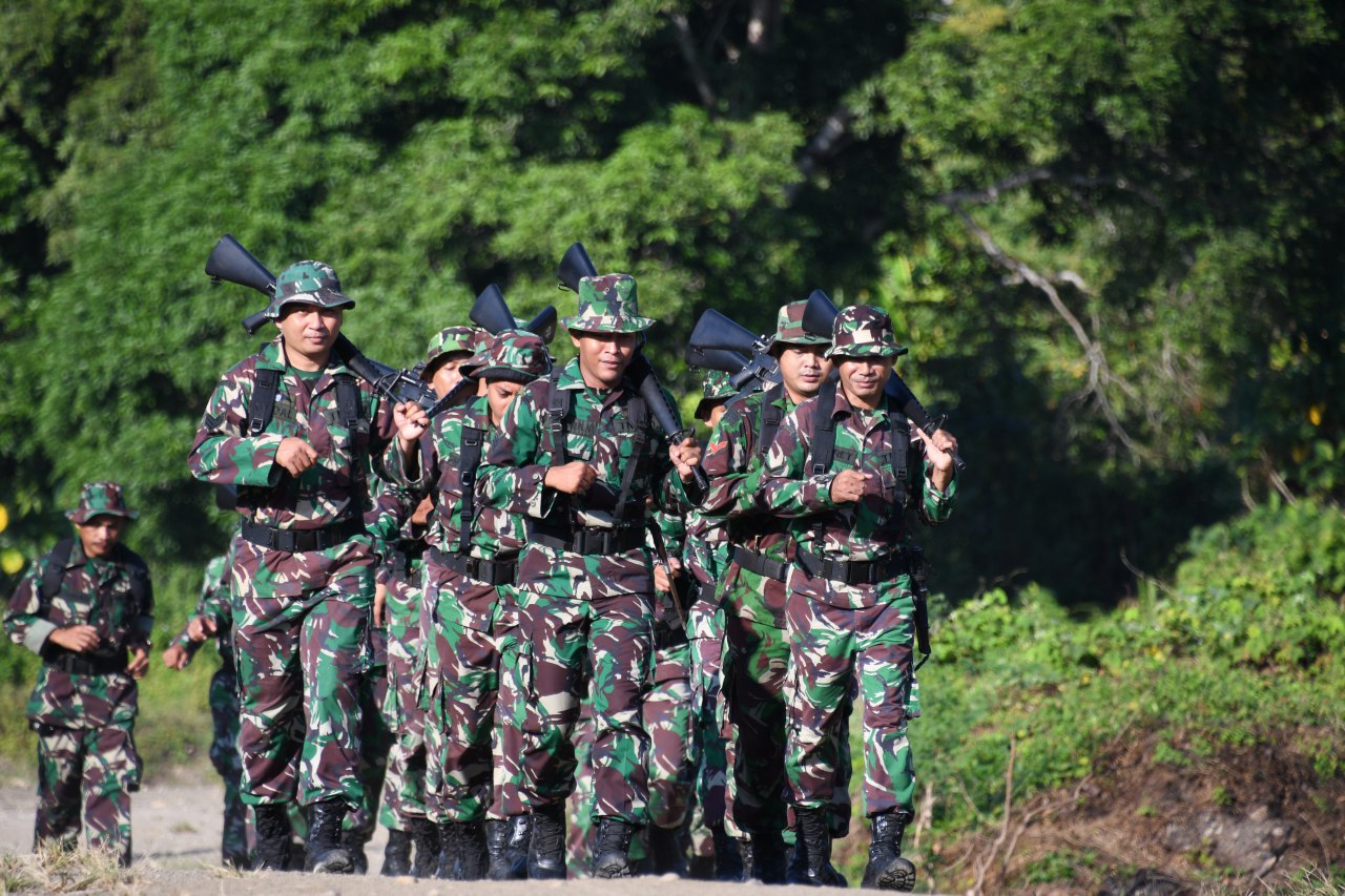 Personil Korem 142 /TTG Tingkatkan Ketahanan Fisik