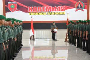 197 Prajurit TNI - AD Ikuti Tradisi Penciuman Dhuaja Korem 142 Tatag
