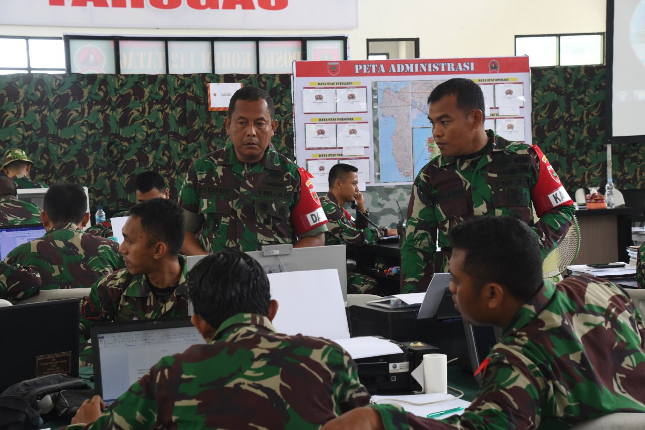 Hari Kedua Latihan Posko I Korem 142/Tatag