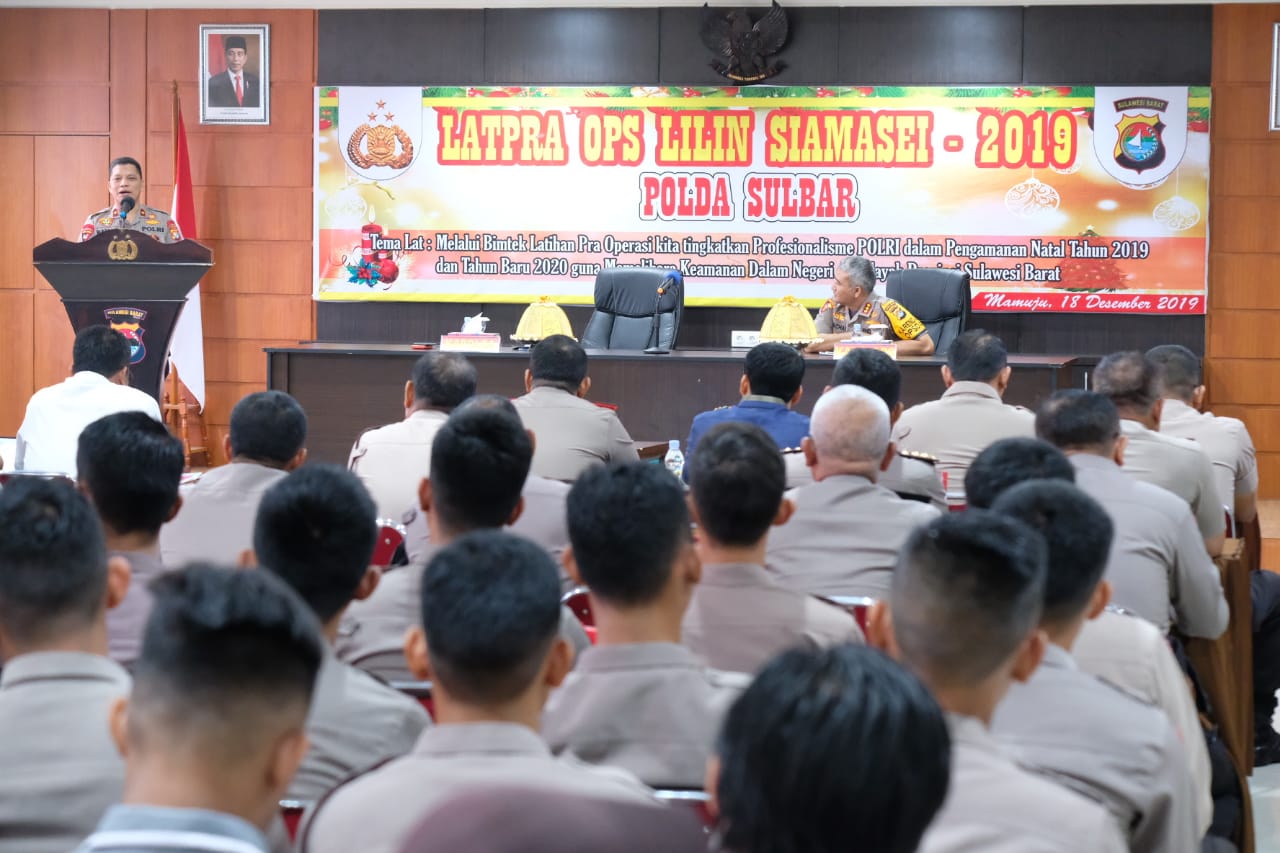 Mantapkan Pelaksanaan Operasi Lilin Siamasei 2019, Polda Sulbar Gelar Latpraops.