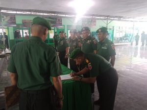 6 Perwira Danramil Dan Pejabat Staf Kodim 1418/Mamuju Sertijab