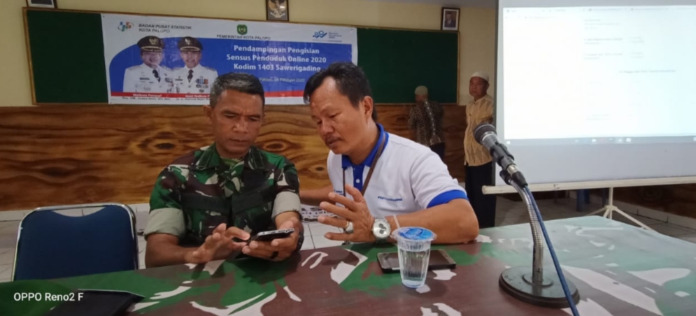 Kodim 1403/Sawerigading Melakukan Sensus Penduduk lewat on line