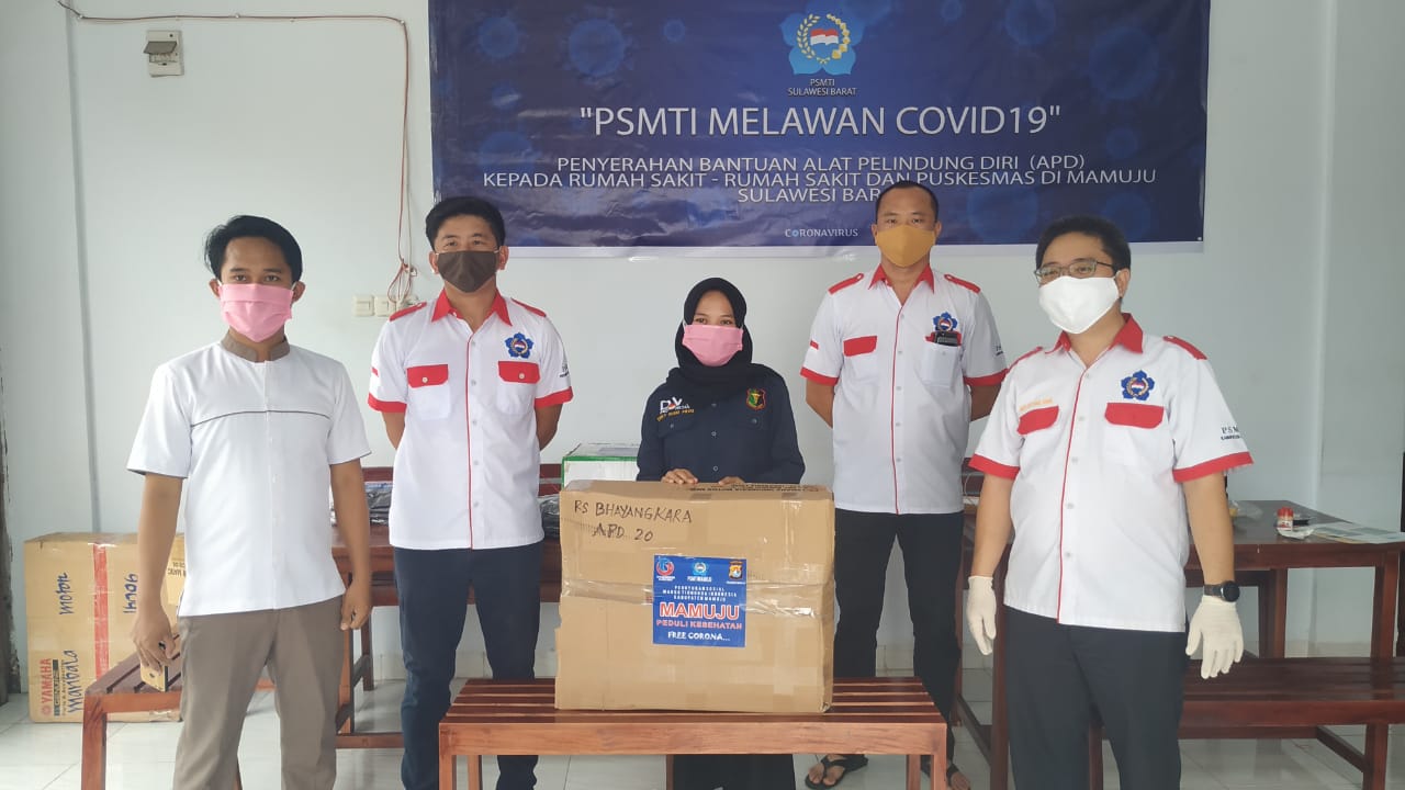 PSMTI Mamuju Berbagi APD ke Sejumlah RS dan Puskesmas