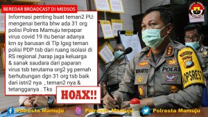 Polresta Mamuju Buru Pelaku Penyebar Hoax