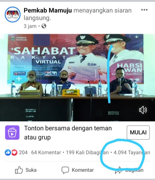 Sahabat Rakyat Virtual di Tonton Ribuan Kali Netizen