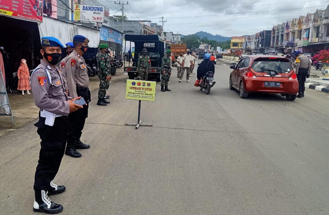 Tim Gabungan Ops Yustisi Kabupaten Mamuju Terus Lakukan Himbauan