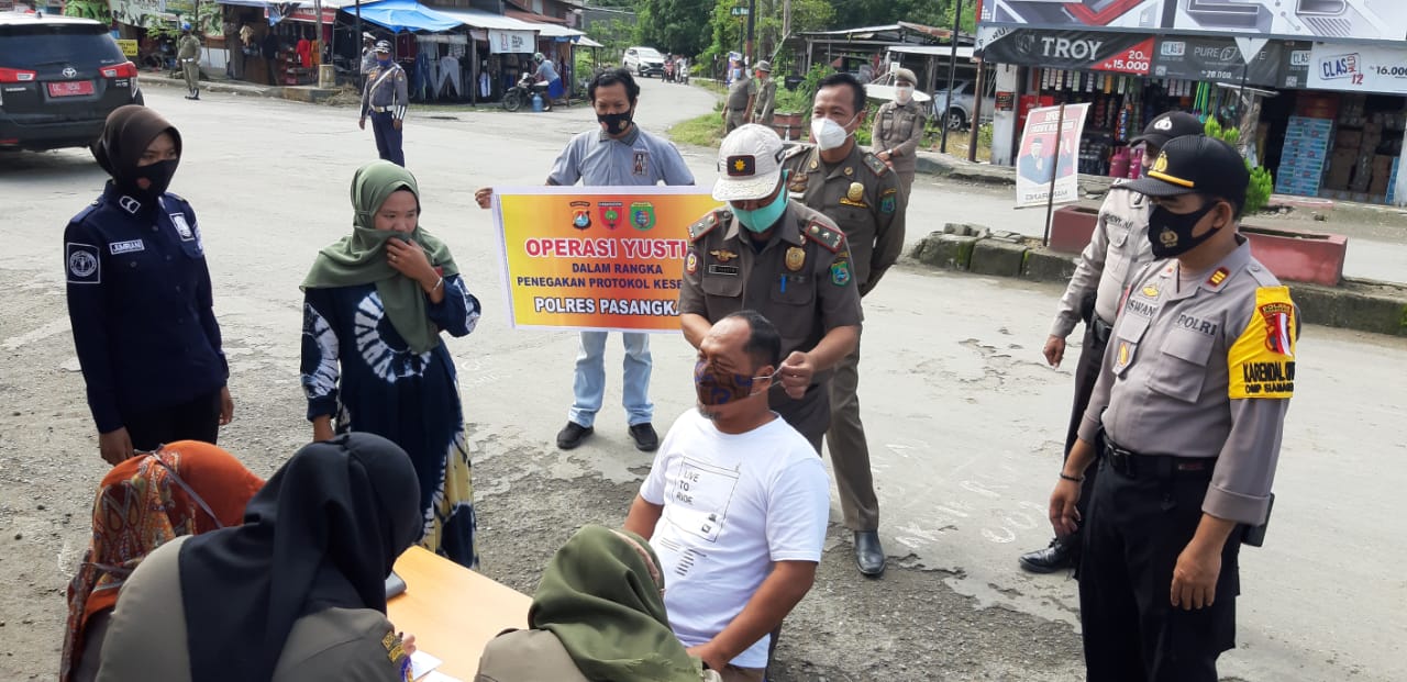 Polres Pasangkayu Jaring 23 Warga Tak Memakai Masker