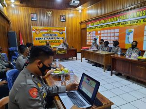 Polres Majene Terima Kunjungan Supervisi Setum Polda Sulbar.