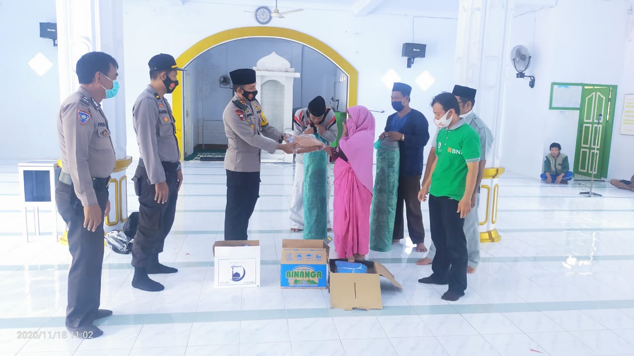 Program 4S Polres Majene Sasar Masjid Baitul Wahdaniyah Teppo