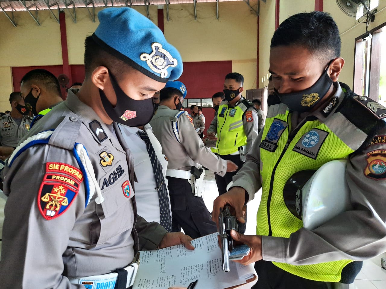 Pemeriksaan Gaktibplin Rutin Propam Polda Sulbar di Polres Majene