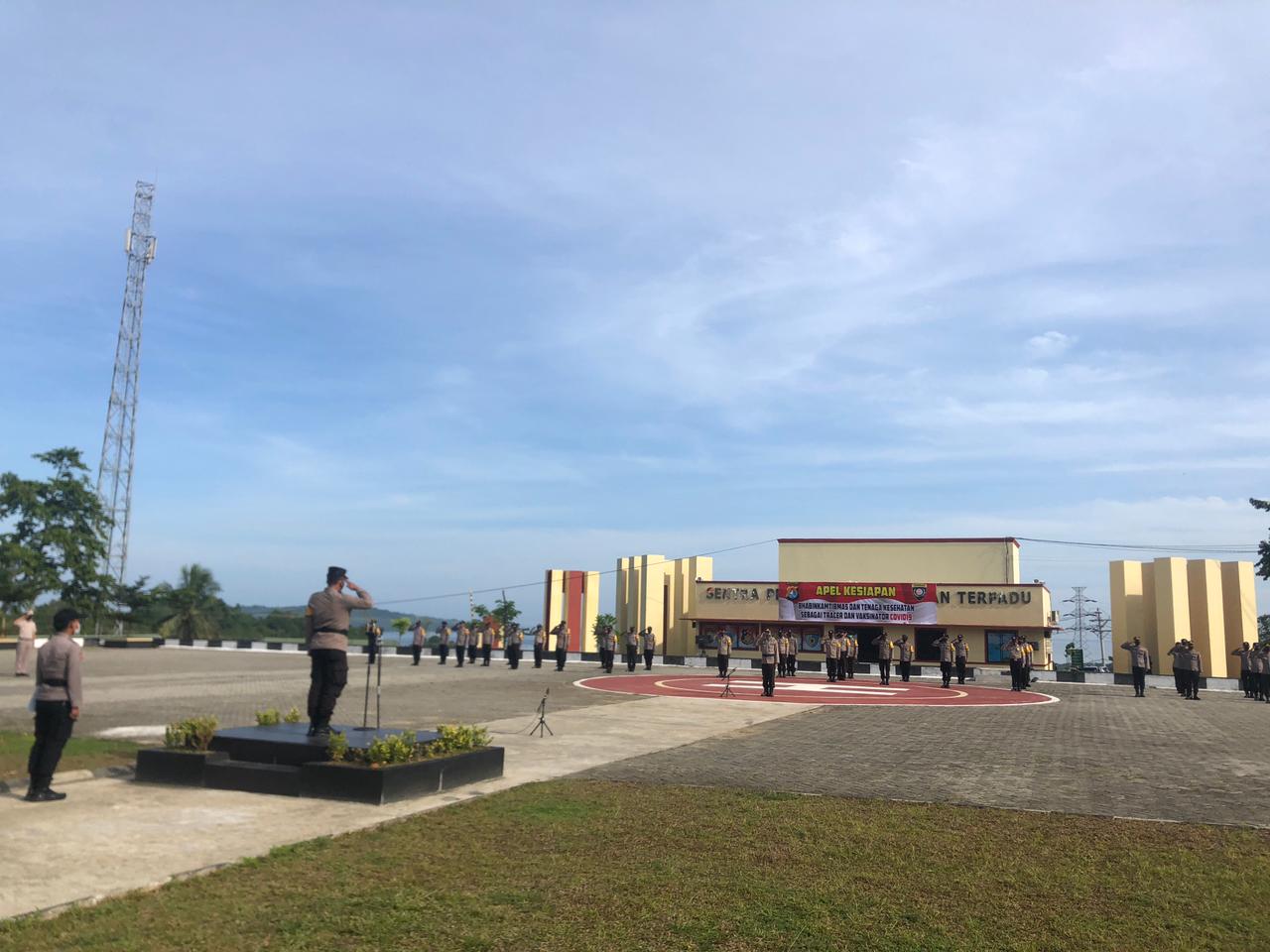 Polda Sulbar Gelar Apel Kesiapan Vaksinator dan Tracer 