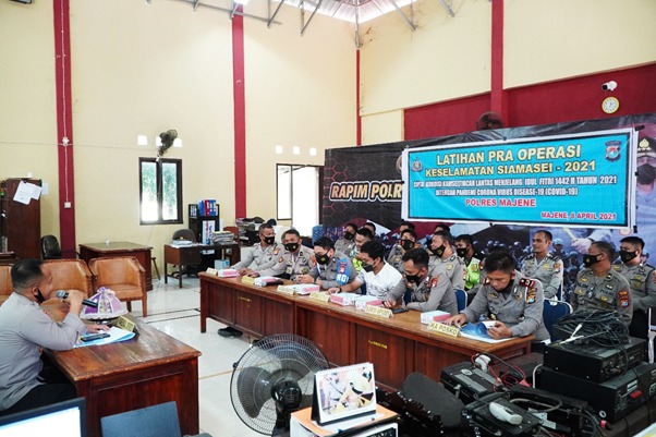 Jelang Pelaksanaan Operasi Keselamatan Siamasei Polres Majene Gelar Pelatihan