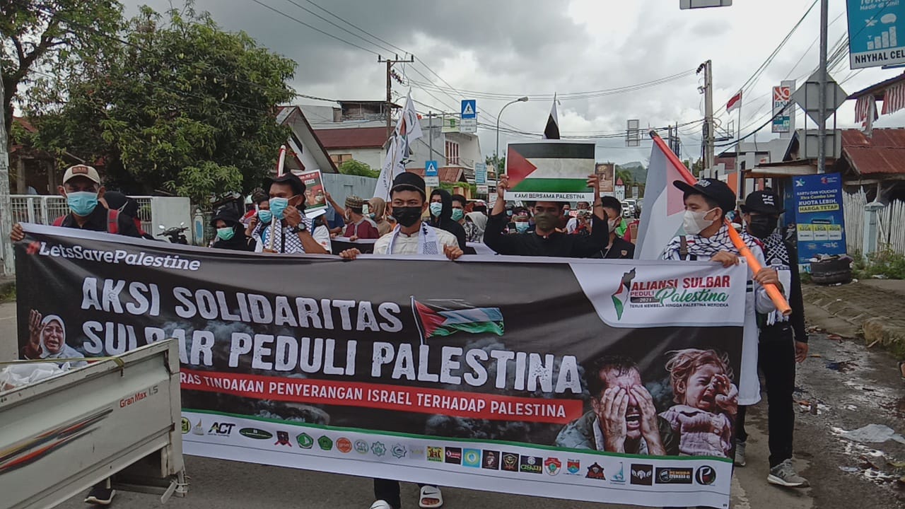 Aksi Peduli Palestina di Mamuju Suarakan Protokol Kesehatan