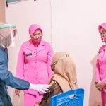 Ketua Bhayangkari Daerah Sulbar Hadiri Vaksinasi Massal