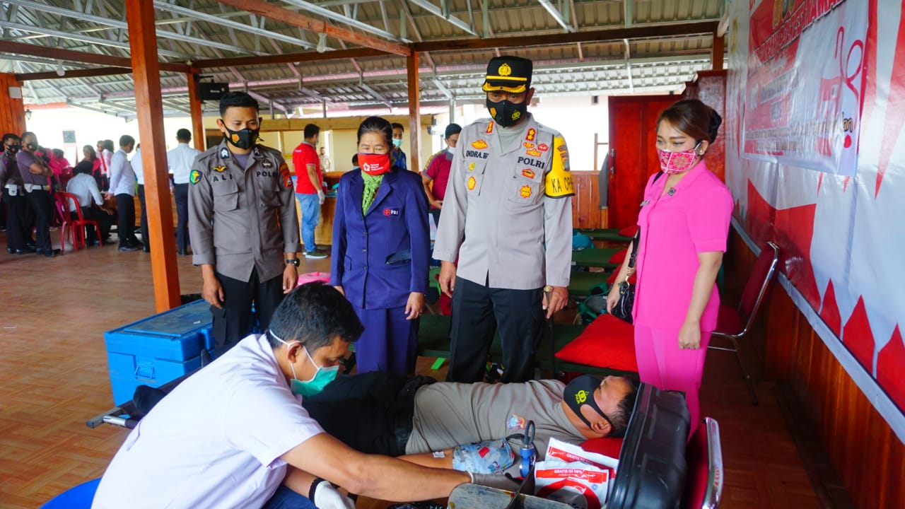 Peringati HUT Bhayangkara, Polres Mamasa Gelar Donor Darah