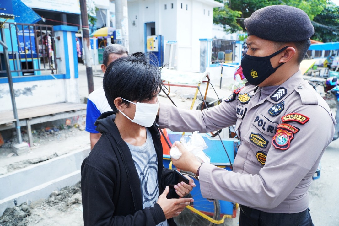 Operasi Yustisi, Polres Majene Kembali Ajak Warga Pakai Masker