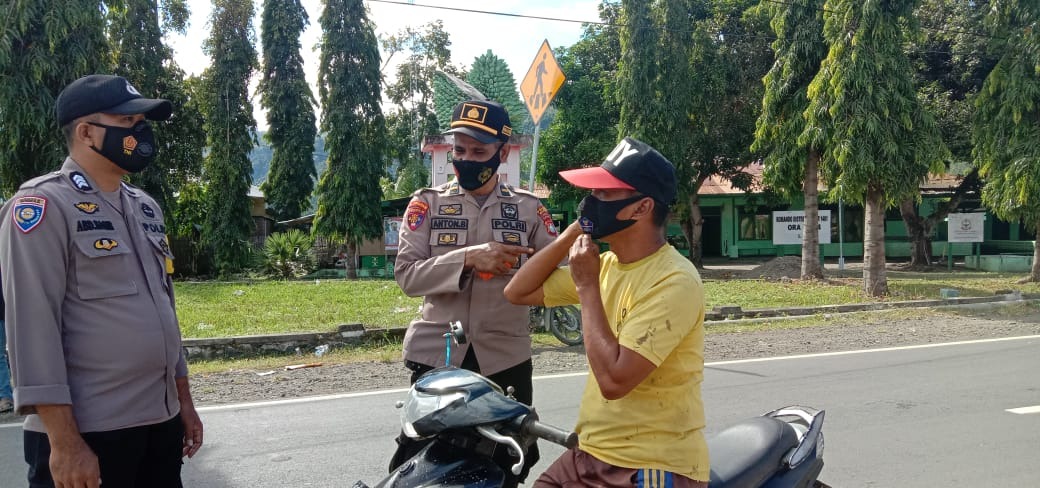 Operasi Yustisi, Polsek Malunda Sasar Warga Yang Tidak Taat Prokes