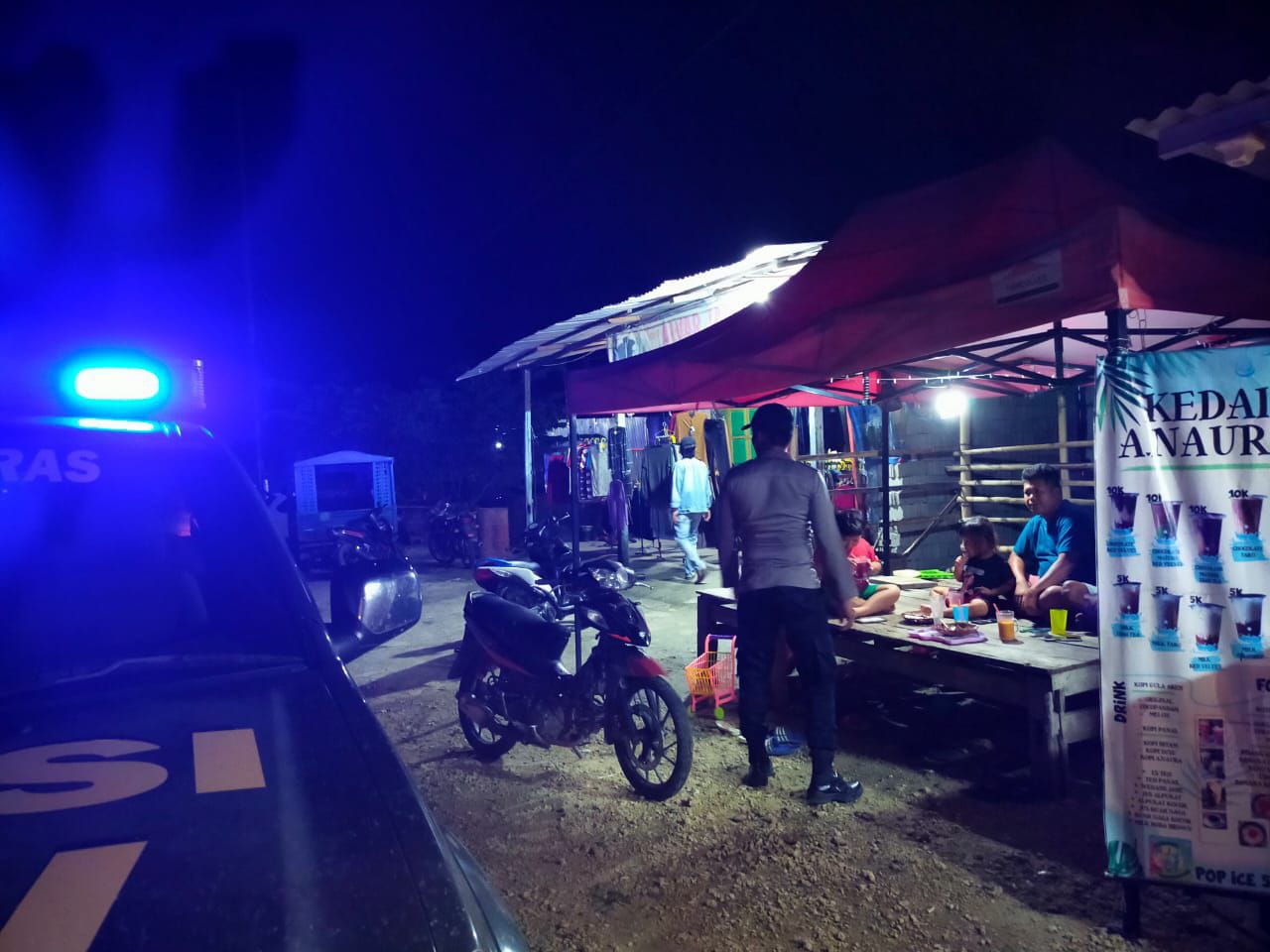 Polsek Baras Lakukan Patroli Blue Light 