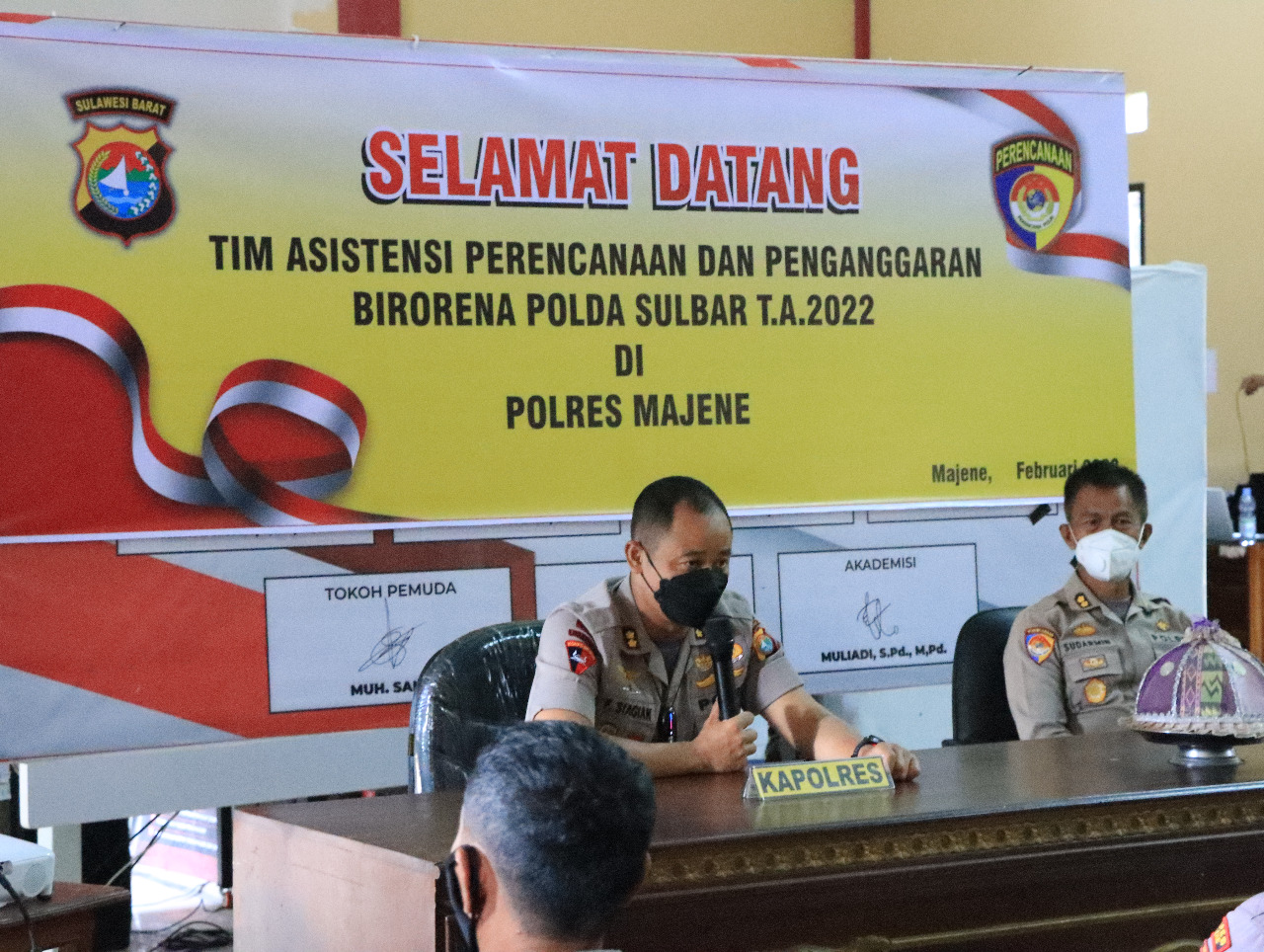 Tim Asistensi Biro Rena Polda Sulbar Sambangi  di Polres Majene