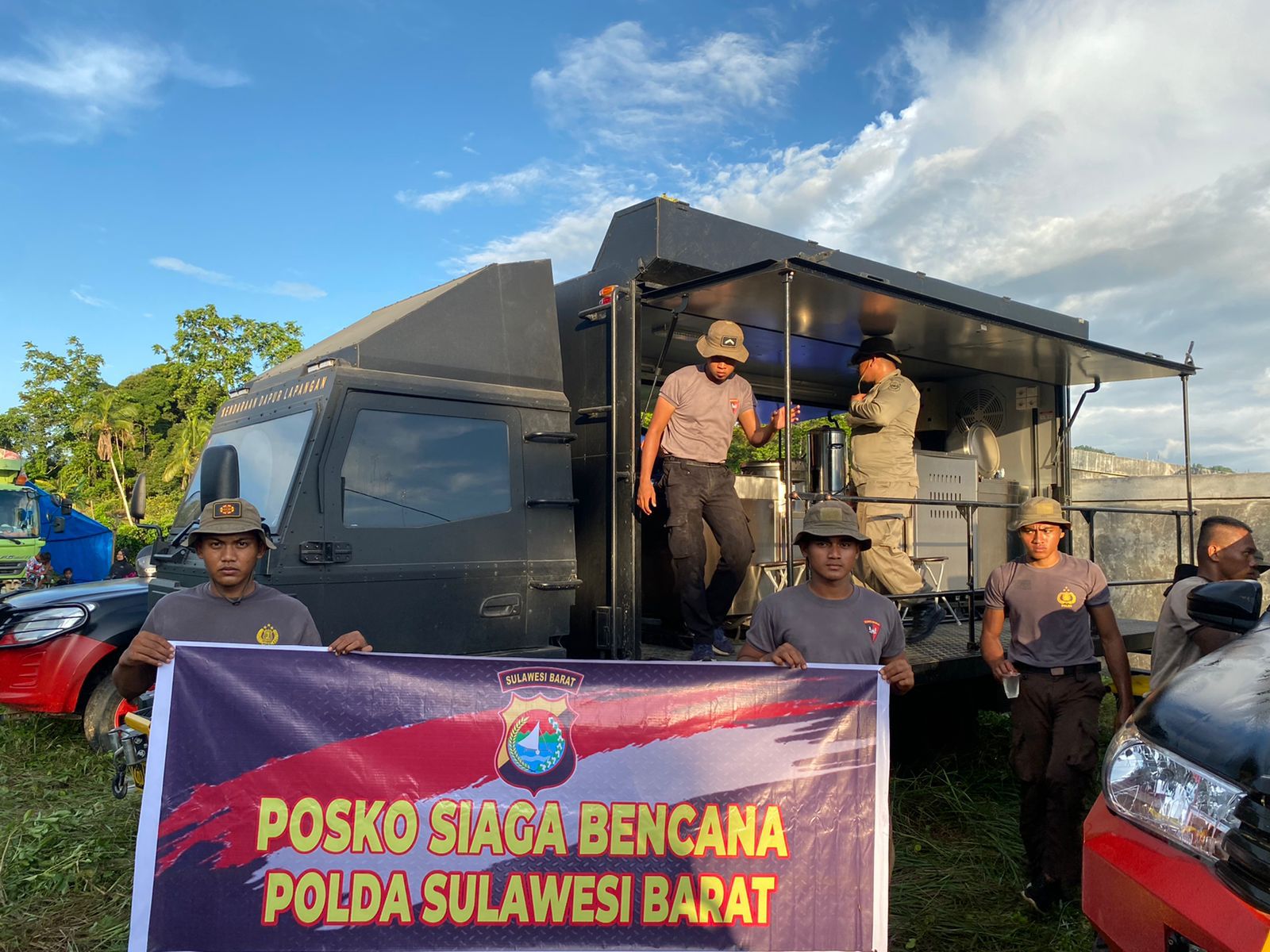 Pasca gempa 5,8 SR, Polda Sulbar Dirikan Posko Bencana dan Dapur Lapangan