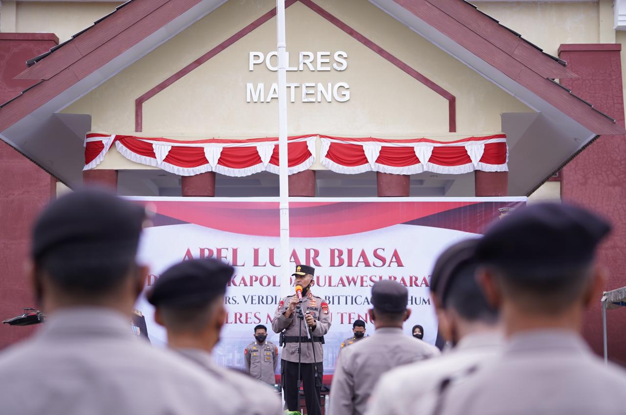 Kapolda Sulbar Bakar Semangat Polres Mamuju Tengah