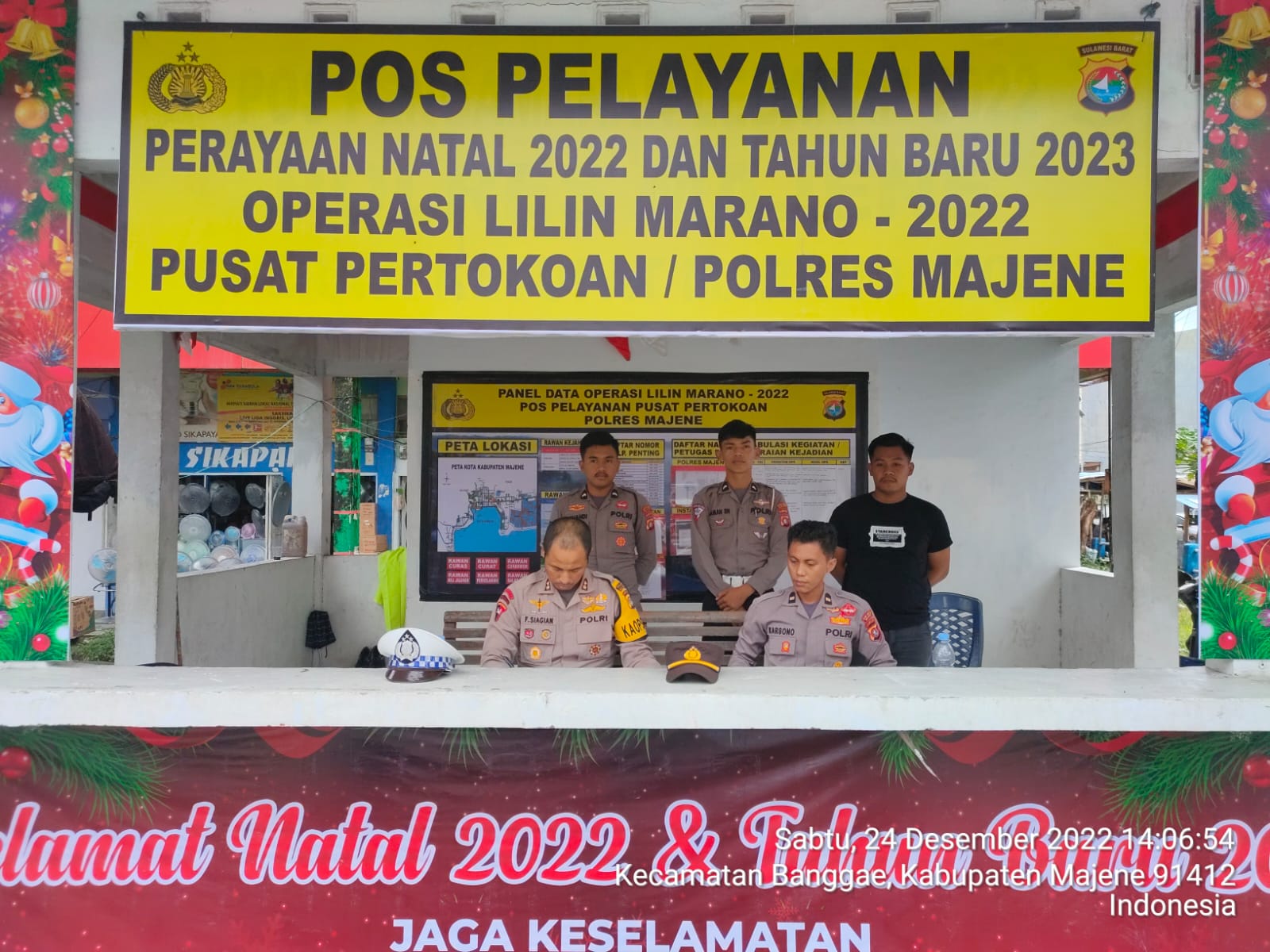 Kapolres Majene Cek Kesiapan Personel di Posko Pelayanan Operasi Lilin