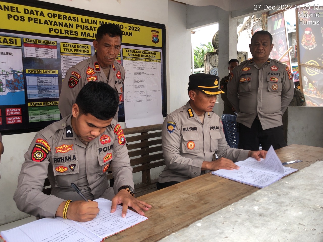 Kunjungan Tim Pamatwil, Sasar Posko Operasi Lilin di Majene