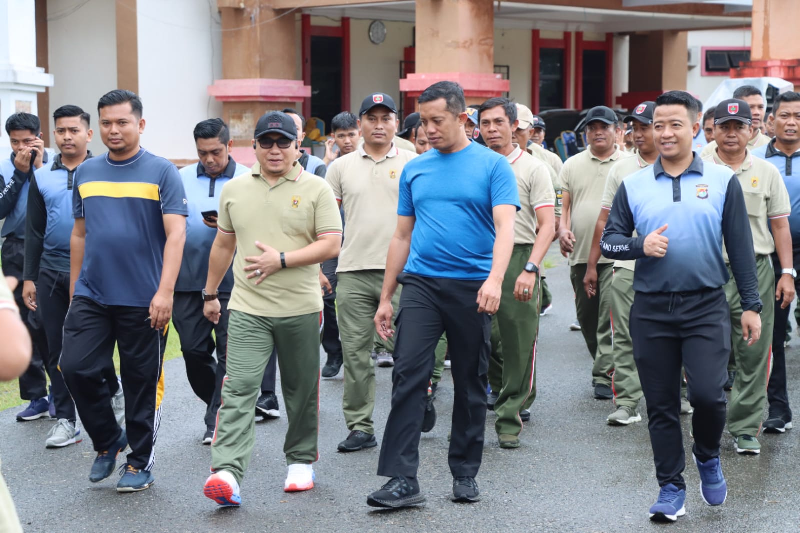 Kapolres Pasangkayu Mengikuti Olahraga Bersama TNI-Polri dan Forkopimda