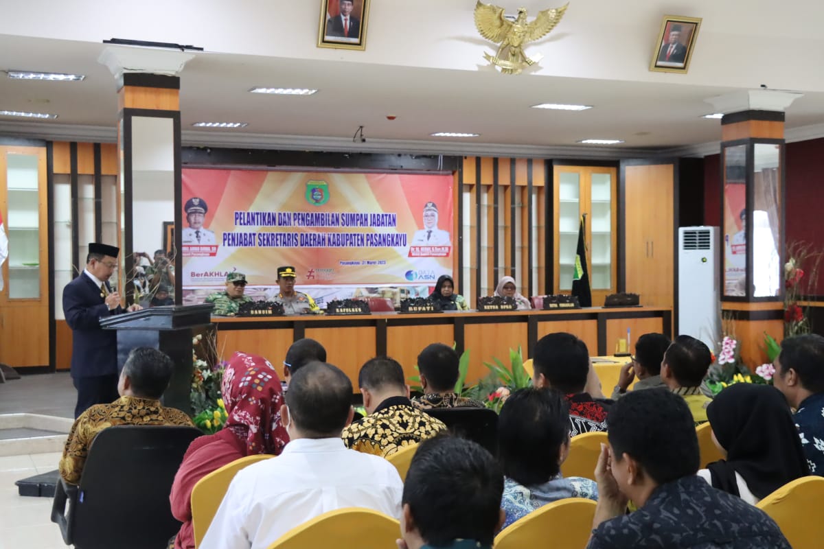 Kapolres Pasangkayu Hadiri Pelantikan Sekda Kabupaten Pasangkayu.