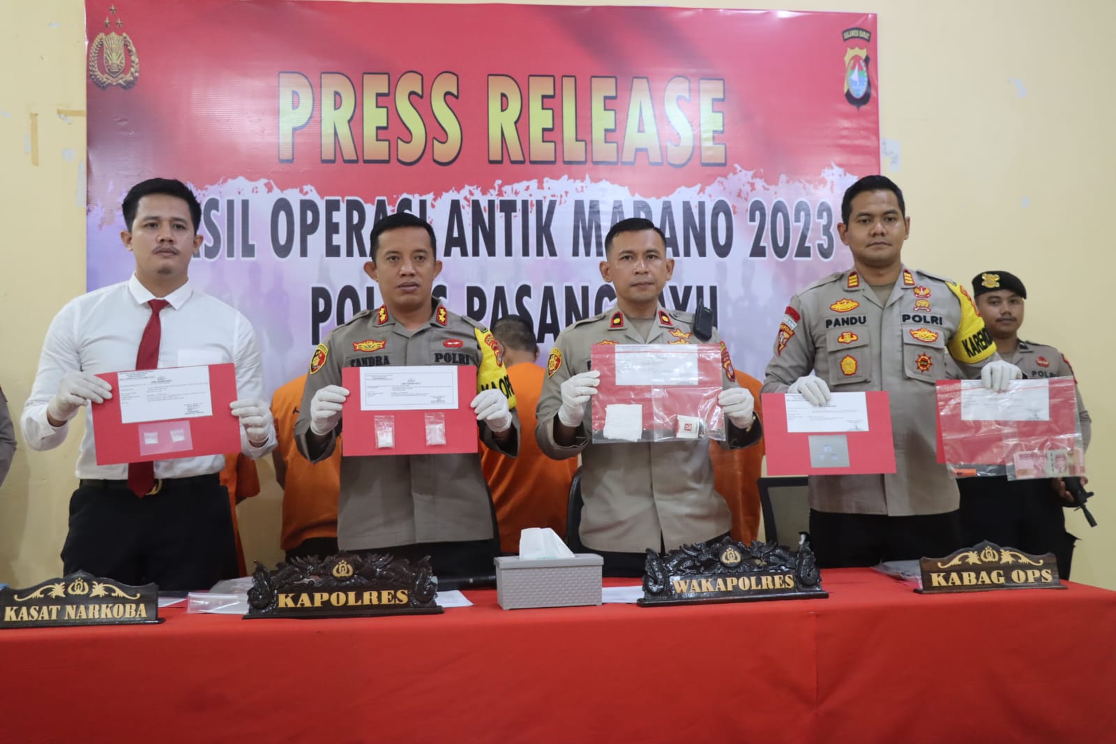 Polres Pasangkayu Press Release Hasil Operasi Antik Marano 2023