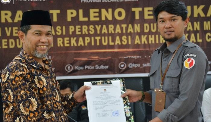 KPU Sulbar Tetapkan 25 Bakal Calon DPD Memenuhi Syarat